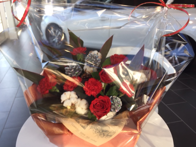 納車花もクリスマス仕様に！
